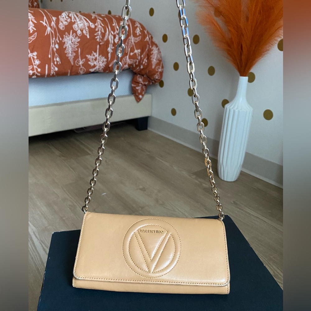 Valentino Leather Wallet with Chain